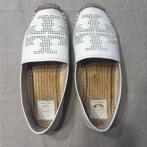 Tory Burch white espadrilles